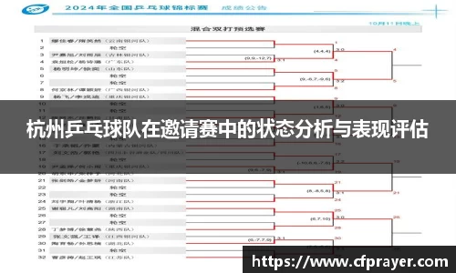 杭州乒乓球队在邀请赛中的状态分析与表现评估